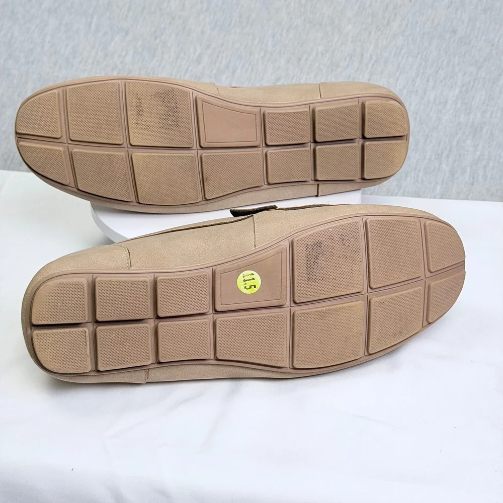 Steve Madden Mens Tan Bit Driver Loafers Ortholite Slip On Shoes Size 11.5